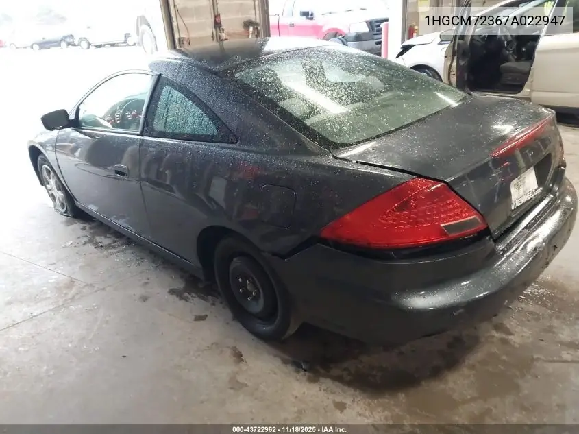 1HGCM72367A022947 2007 Honda Accord 2.4 Lx