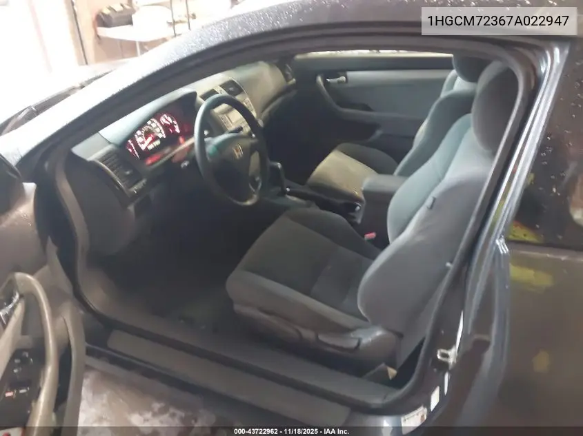 1HGCM72367A022947 2007 Honda Accord 2.4 Lx