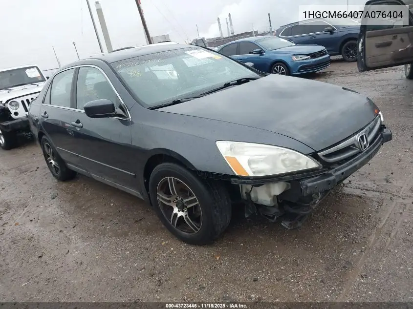 1HGCM66407A076404 2007 Honda Accord 3.0 Se