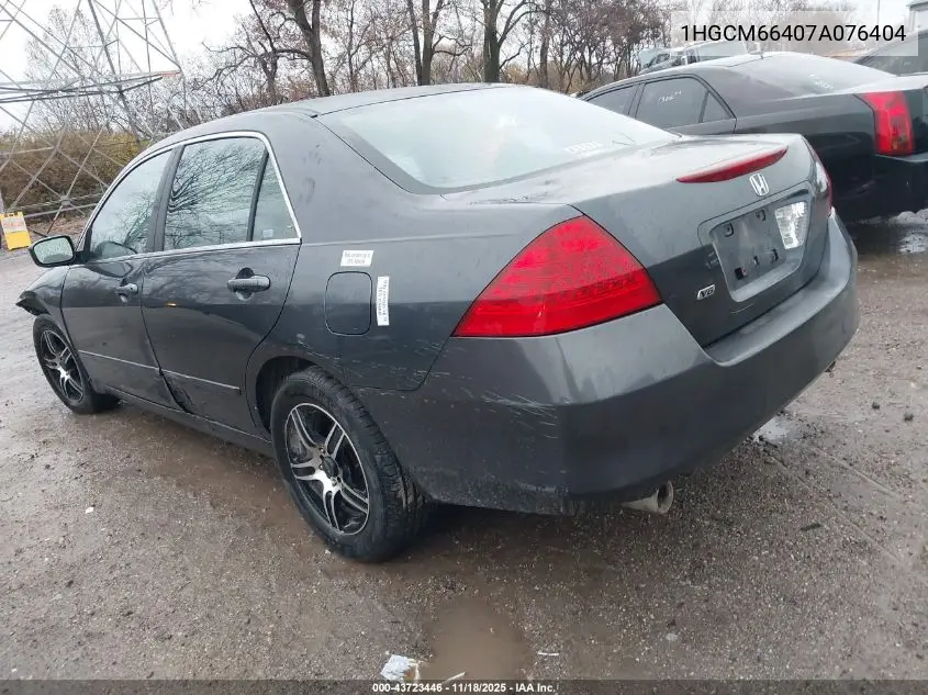 1HGCM66407A076404 2007 Honda Accord 3.0 Se