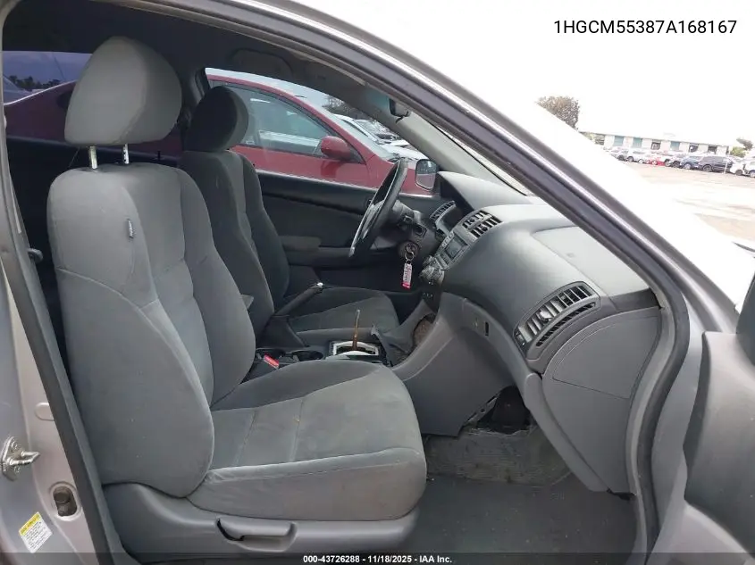 1HGCM55387A168167 2007 Honda Accord 2.4 Se