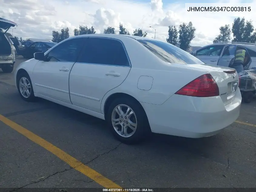 JHMCM56347C003815 2007 Honda Accord 2.4 Se