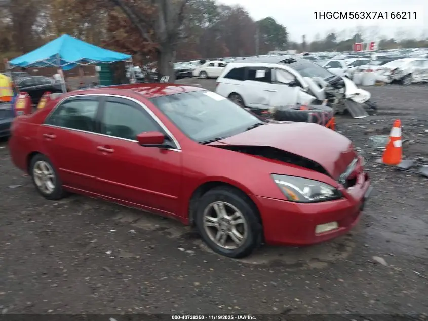 1HGCM563X7A166211 2007 Honda Accord 2.4 Se