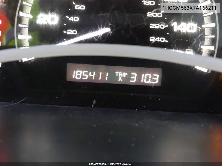 1HGCM563X7A166211 2007 Honda Accord 2.4 Se