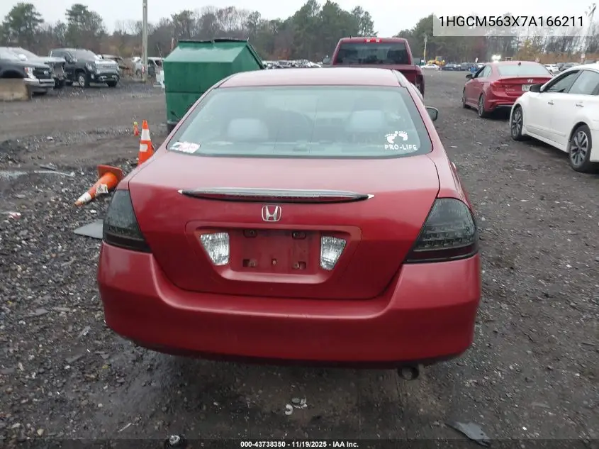1HGCM563X7A166211 2007 Honda Accord 2.4 Se