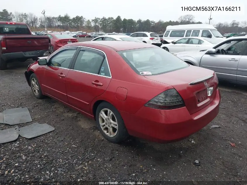 1HGCM563X7A166211 2007 Honda Accord 2.4 Se