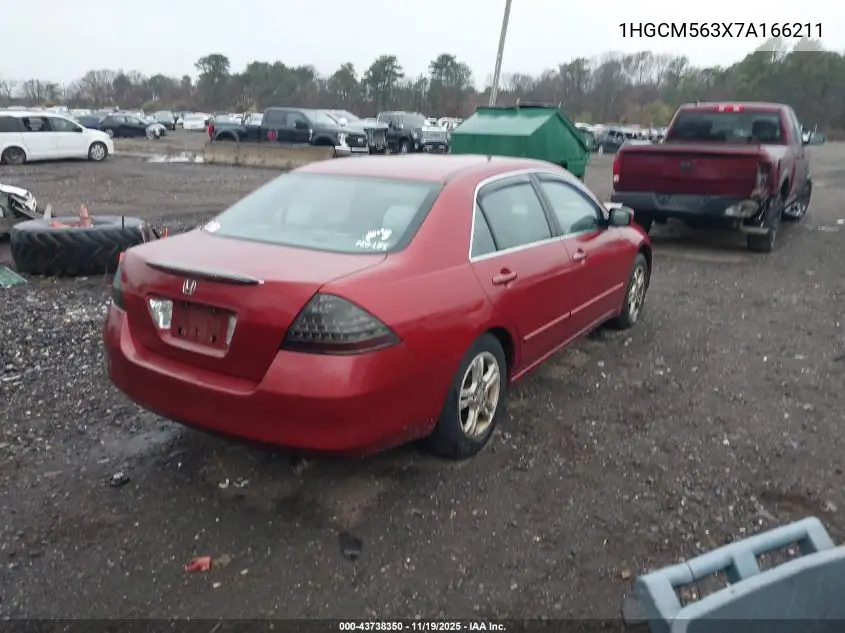 1HGCM563X7A166211 2007 Honda Accord 2.4 Se