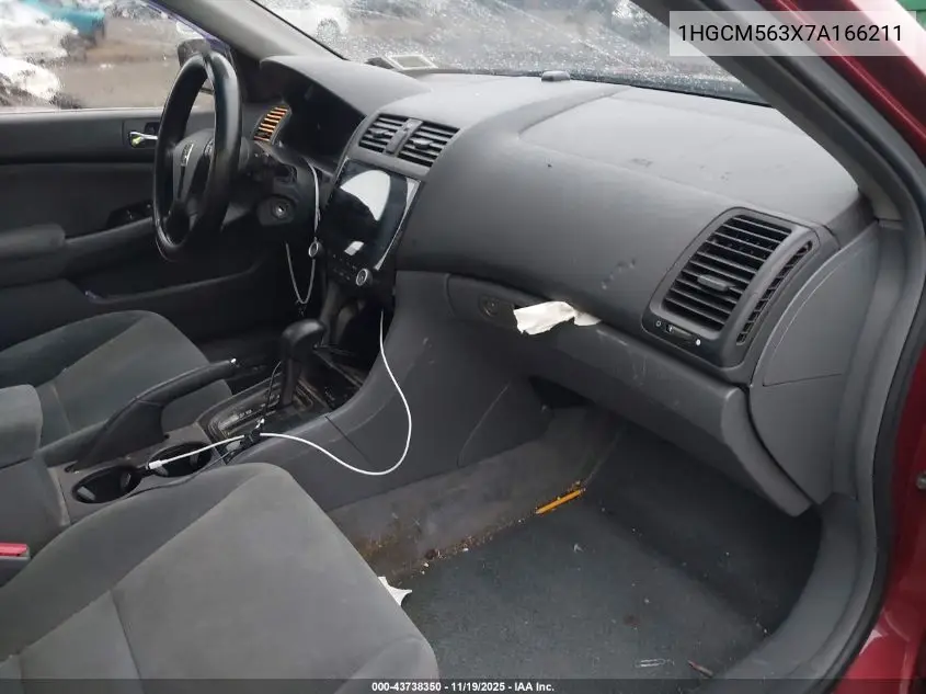 1HGCM563X7A166211 2007 Honda Accord 2.4 Se