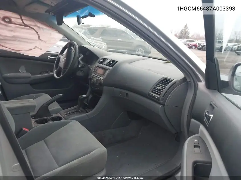 1HGCM66487A003393 2007 Honda Accord 3.0 Se
