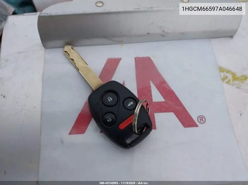 1HGCM66597A046648 2007 Honda Accord 3.0 Ex