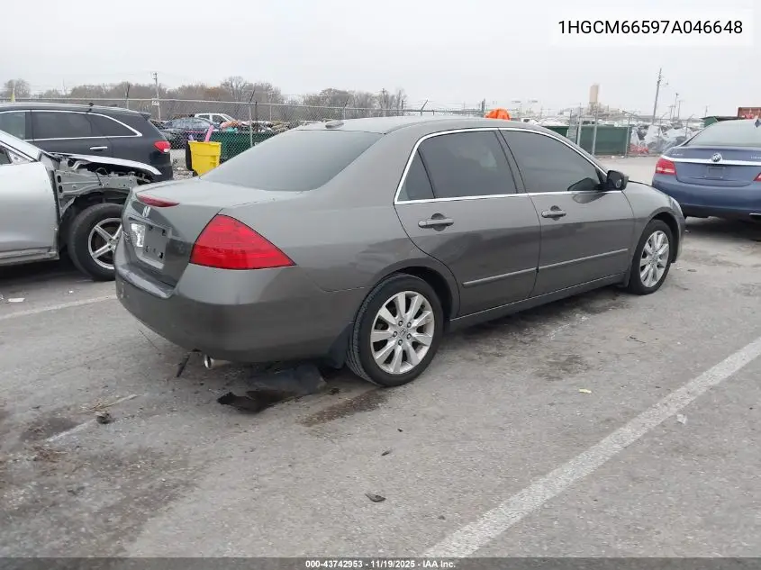 1HGCM66597A046648 2007 Honda Accord 3.0 Ex