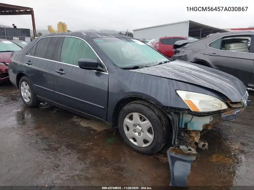 1HGCM56457A030867 2007 Honda Accord 2.4 Lx