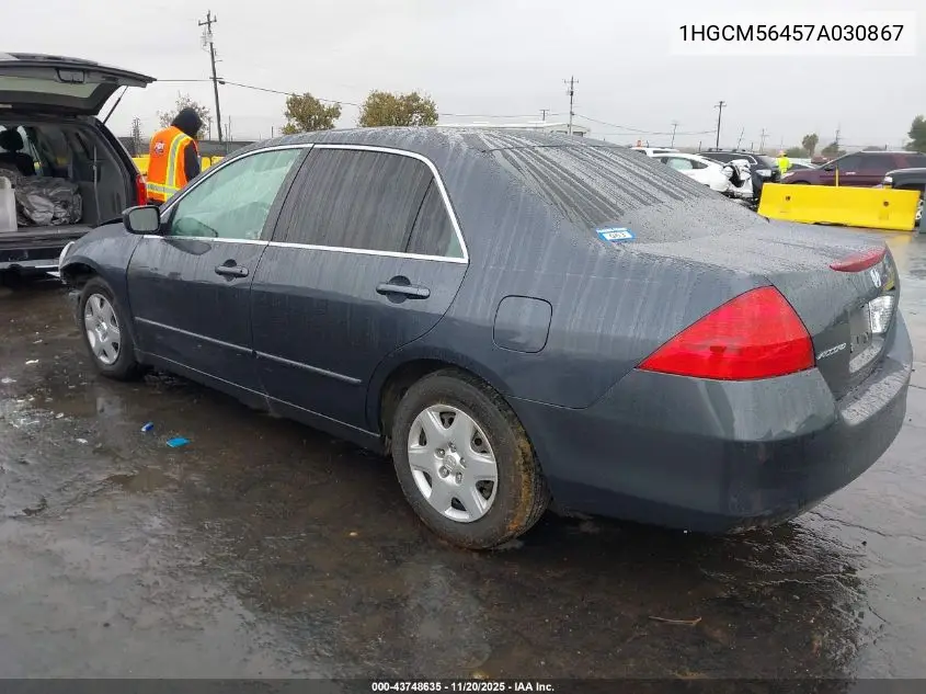 1HGCM56457A030867 2007 Honda Accord 2.4 Lx