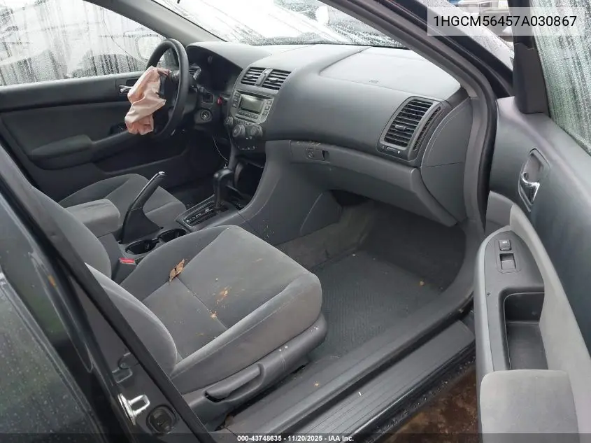 1HGCM56457A030867 2007 Honda Accord 2.4 Lx