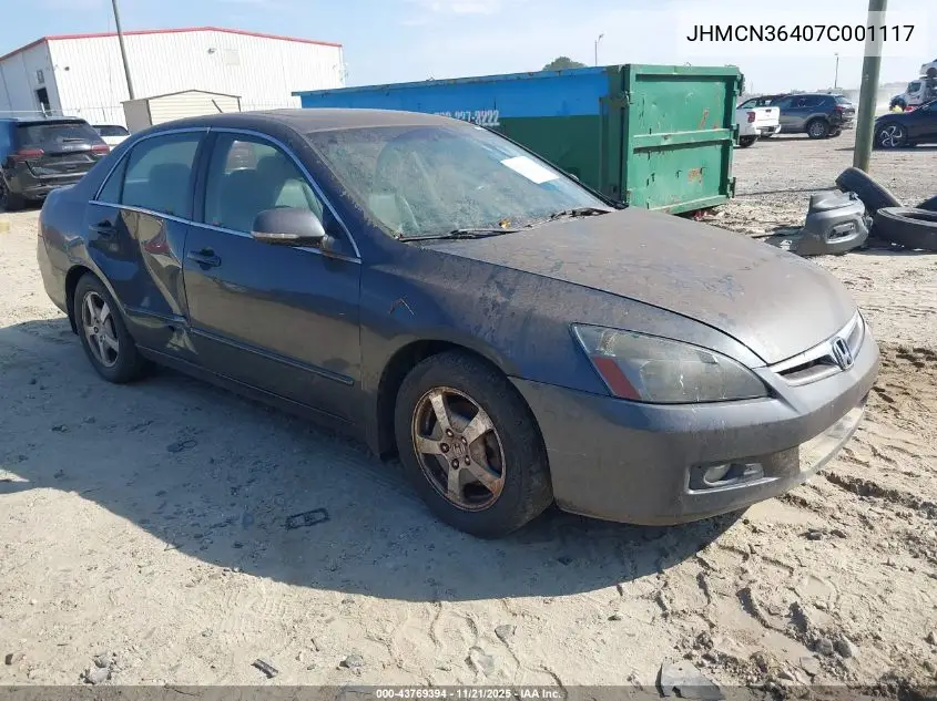 JHMCN36407C001117 2007 Honda Accord Hybrid