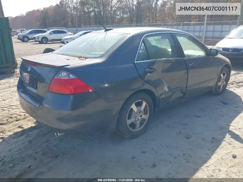 JHMCN36407C001117 2007 Honda Accord Hybrid