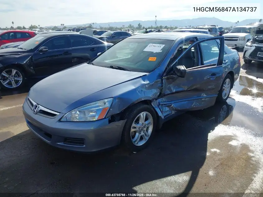 1HGCM56847A134737 2007 Honda Accord 2.4 Ex