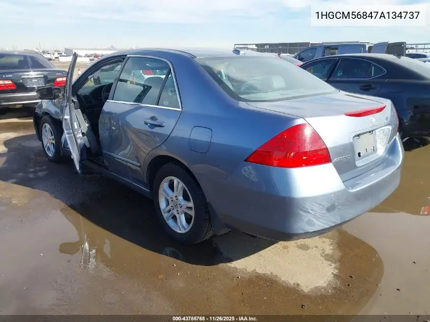 1HGCM56847A134737 2007 Honda Accord 2.4 Ex