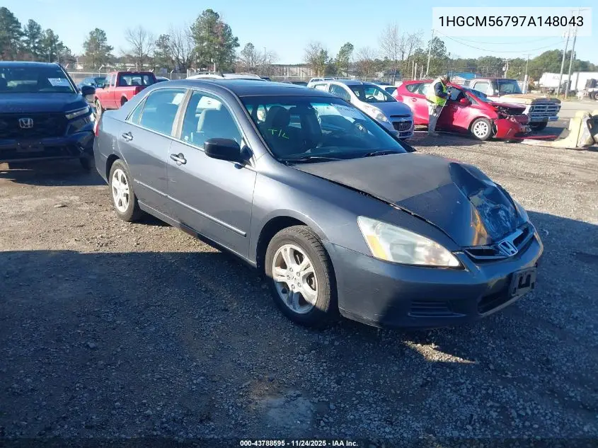 1HGCM56797A148043 2007 Honda Accord 2.4 Ex