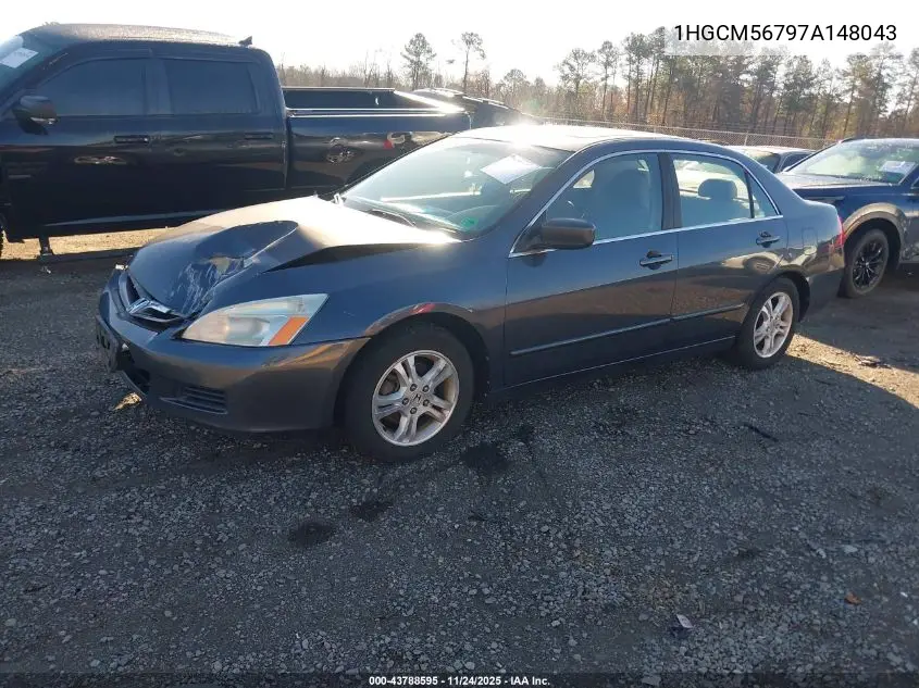 1HGCM56797A148043 2007 Honda Accord 2.4 Ex