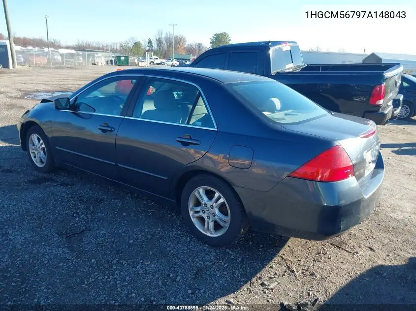1HGCM56797A148043 2007 Honda Accord 2.4 Ex
