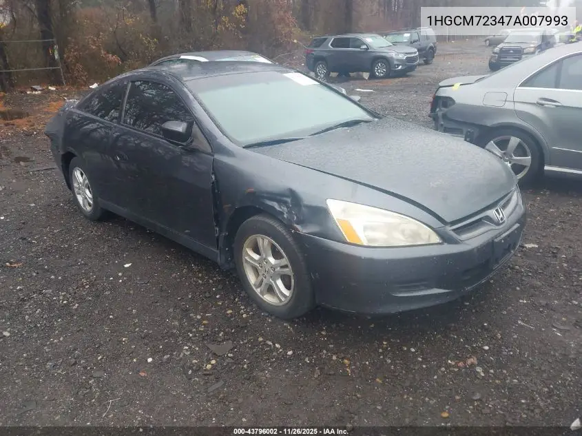 1HGCM72347A007993 2007 Honda Accord 2.4 Lx