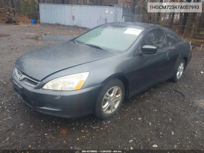 1HGCM72347A007993 2007 Honda Accord 2.4 Lx