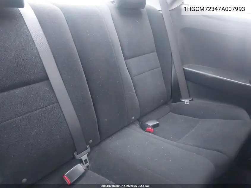 1HGCM72347A007993 2007 Honda Accord 2.4 Lx