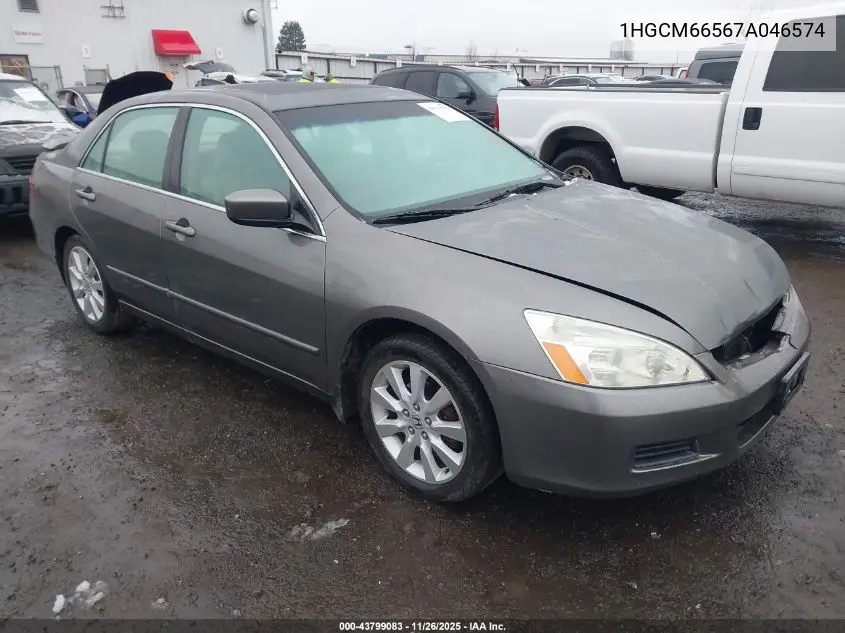 1HGCM66567A046574 2007 Honda Accord 3.0 Ex