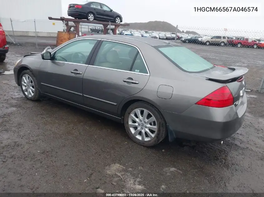 1HGCM66567A046574 2007 Honda Accord 3.0 Ex