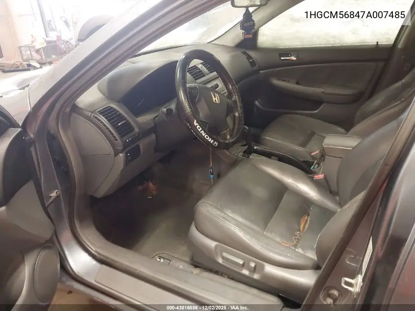 1HGCM56847A007485 2007 Honda Accord 2.4 Ex