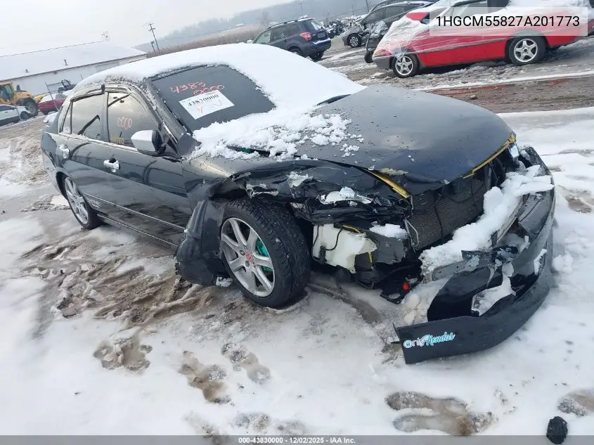 1HGCM55827A201773 2007 Honda Accord 2.4 Ex