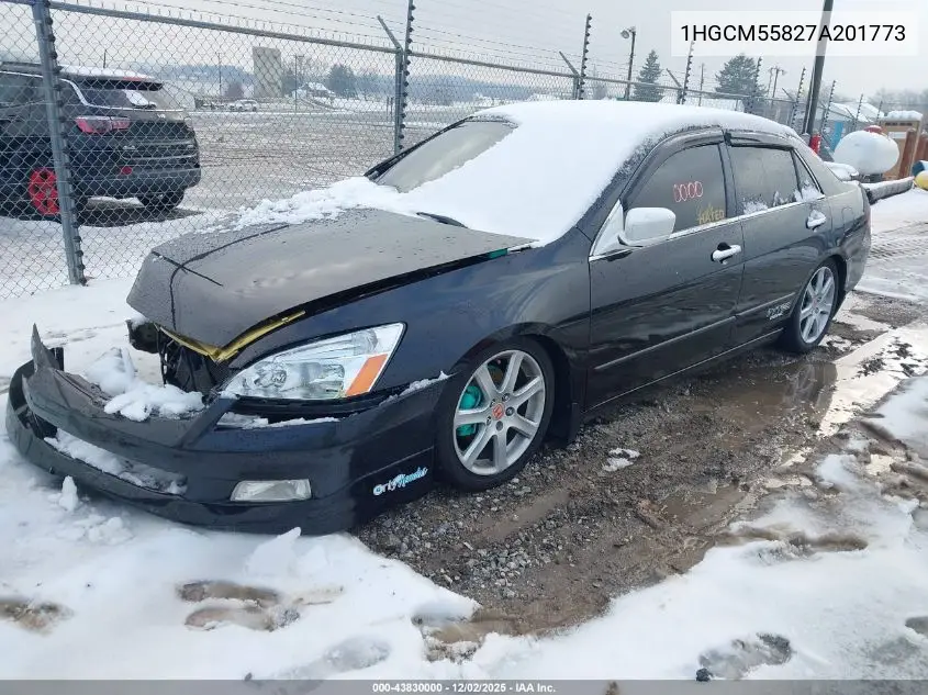 1HGCM55827A201773 2007 Honda Accord 2.4 Ex