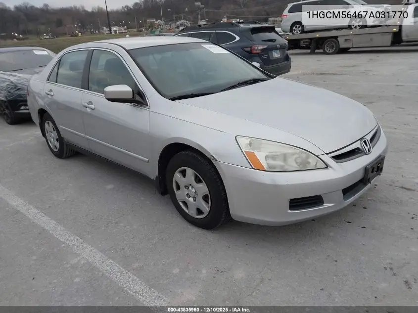 1HGCM56467A031770 2007 Honda Accord 2.4 Lx