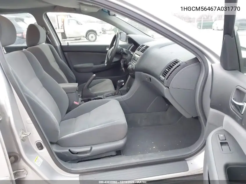 1HGCM56467A031770 2007 Honda Accord 2.4 Lx