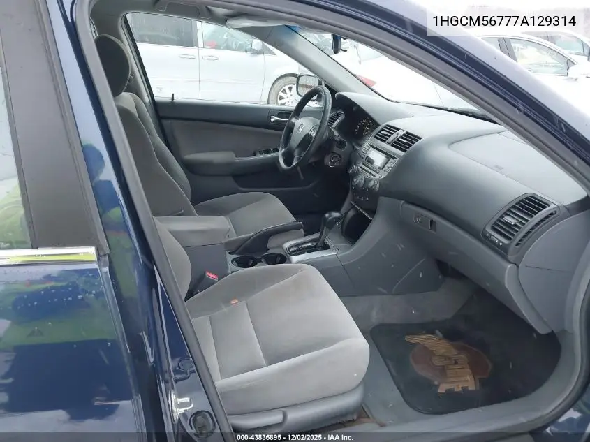 1HGCM56777A129314 2007 Honda Accord 2.4 Ex