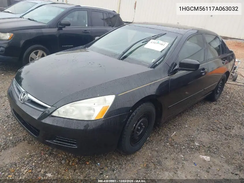 1HGCM56117A063032 2007 Honda Accord 2.4 Vp