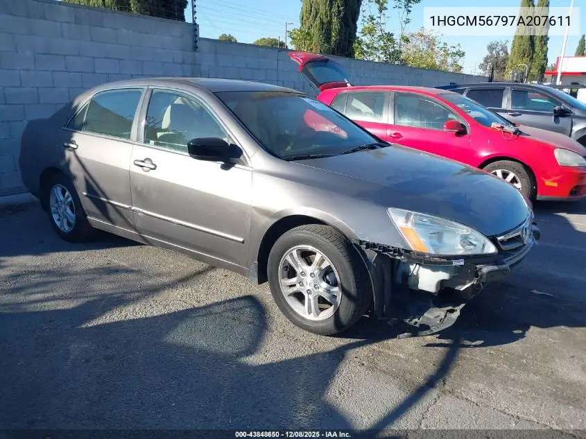 1HGCM56797A207611 2007 Honda Accord 2.4 Ex