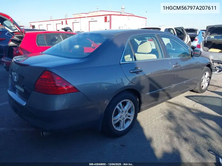 1HGCM56797A207611 2007 Honda Accord 2.4 Ex