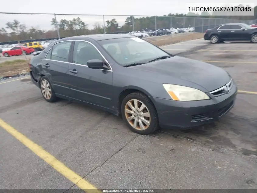 1HGCM665X7A100345 2007 Honda Accord 3.0 Ex