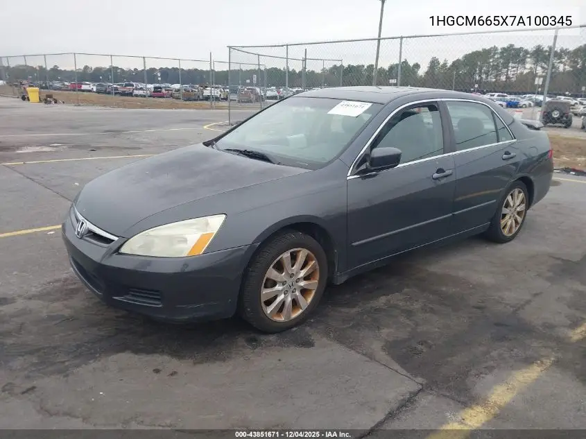 1HGCM665X7A100345 2007 Honda Accord 3.0 Ex