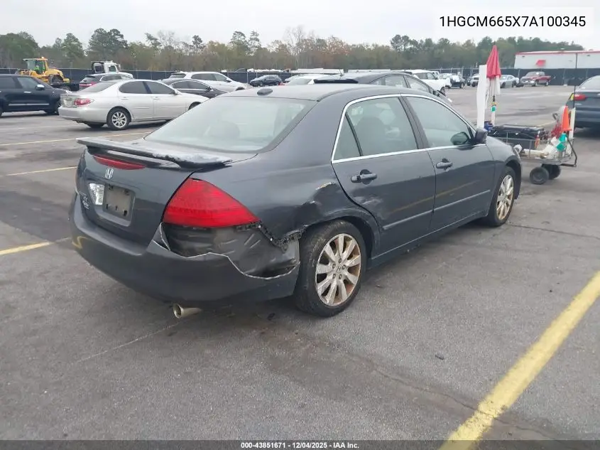 1HGCM665X7A100345 2007 Honda Accord 3.0 Ex
