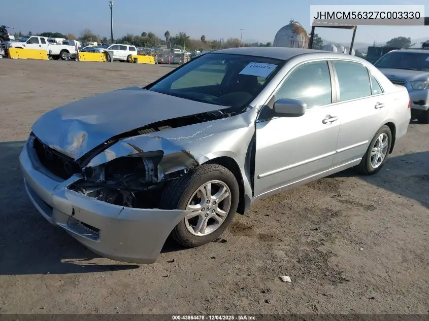 JHMCM56327C003330 2007 Honda Accord 2.4 Se