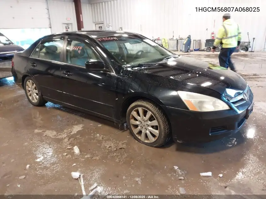 1HGCM56807A068025 2007 Honda Accord 2.4 Ex
