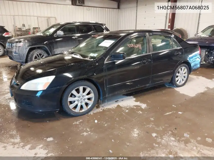 1HGCM56807A068025 2007 Honda Accord 2.4 Ex