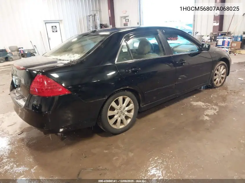 1HGCM56807A068025 2007 Honda Accord 2.4 Ex