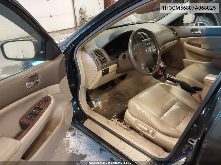1HGCM56807A068025 2007 Honda Accord 2.4 Ex