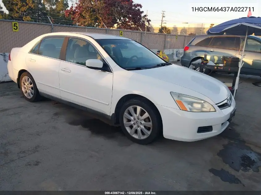 1HGCM66437A022711 2007 Honda Accord 3.0 Se