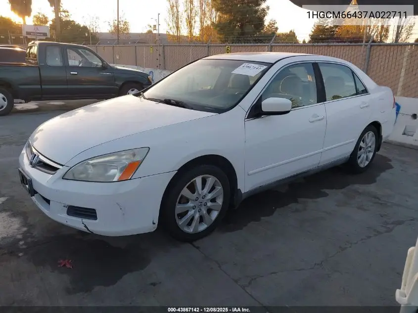 1HGCM66437A022711 2007 Honda Accord 3.0 Se