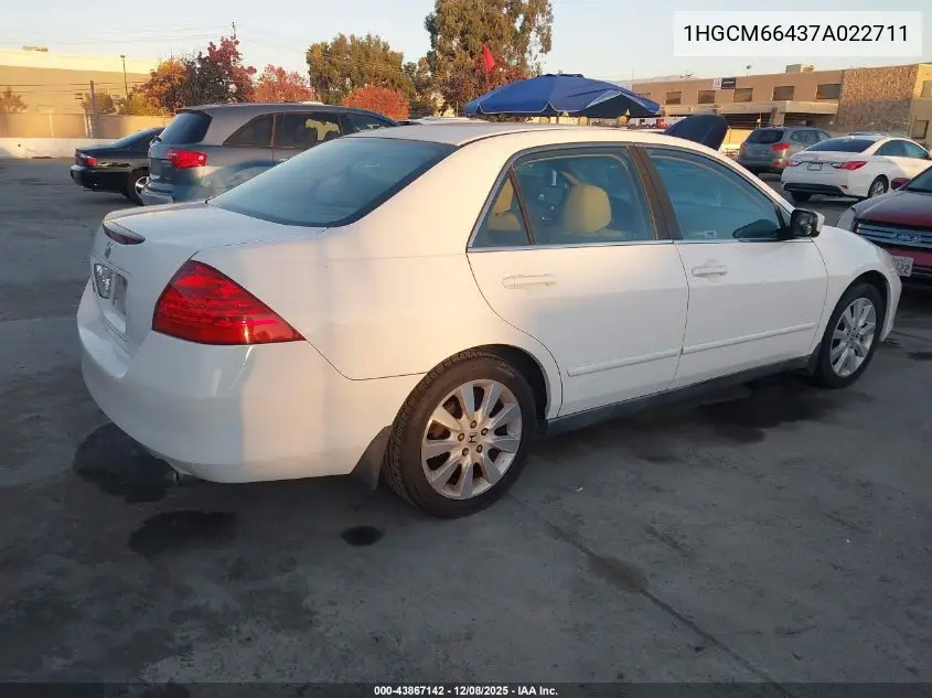 1HGCM66437A022711 2007 Honda Accord 3.0 Se